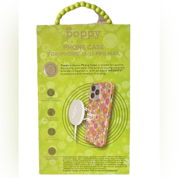 POPPY NEW IN BOX HARD SHELL FOR IPHONE CASE 13/12 PRO MAX  MAGSAFE - Picture 7 of 7